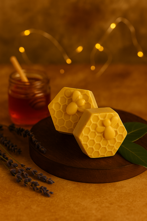 Bees Knees Lavender Eucalyptus Facial Bar Essential and Hemp Oil Goat Milk Organic Soap
